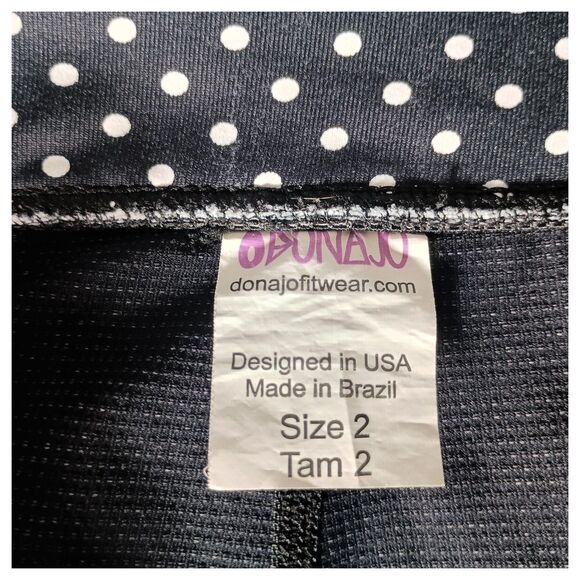 Dona Jo Skort 2L Womens Black/White Athletic Golf Polyamide Comfort Polka Dot - Picture 4 of 6